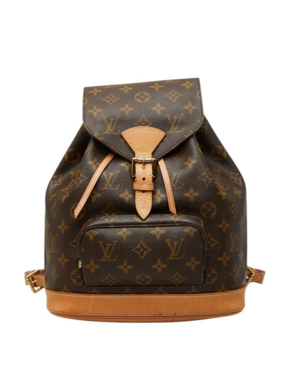 Louis Vuitton Monogram Montsouris MM Backpack Brown Leather